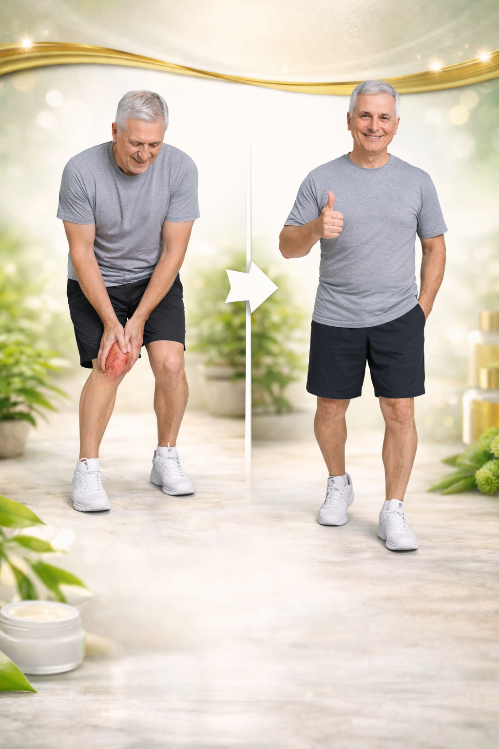 قبل وبعد علاج الركبة